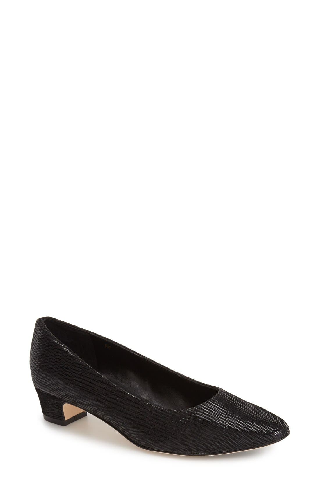 VANELi 'Astyr' Almond Toe Pump, Main, color, Black Mini Lizard Print