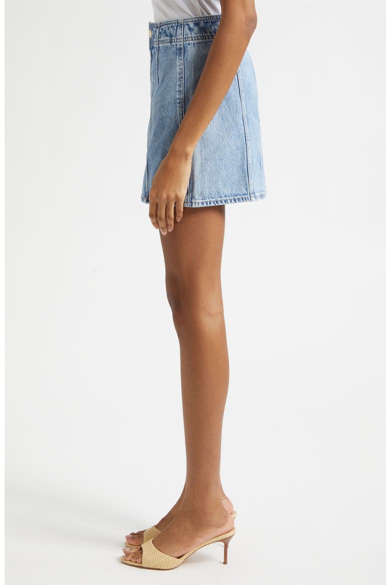 Marquita Denim Miniskirt, Alternate, color, SILVER DUST