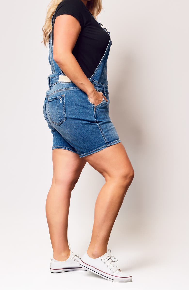 SLINK Jeans Denim Shortalls, Alternate, color, Genesis