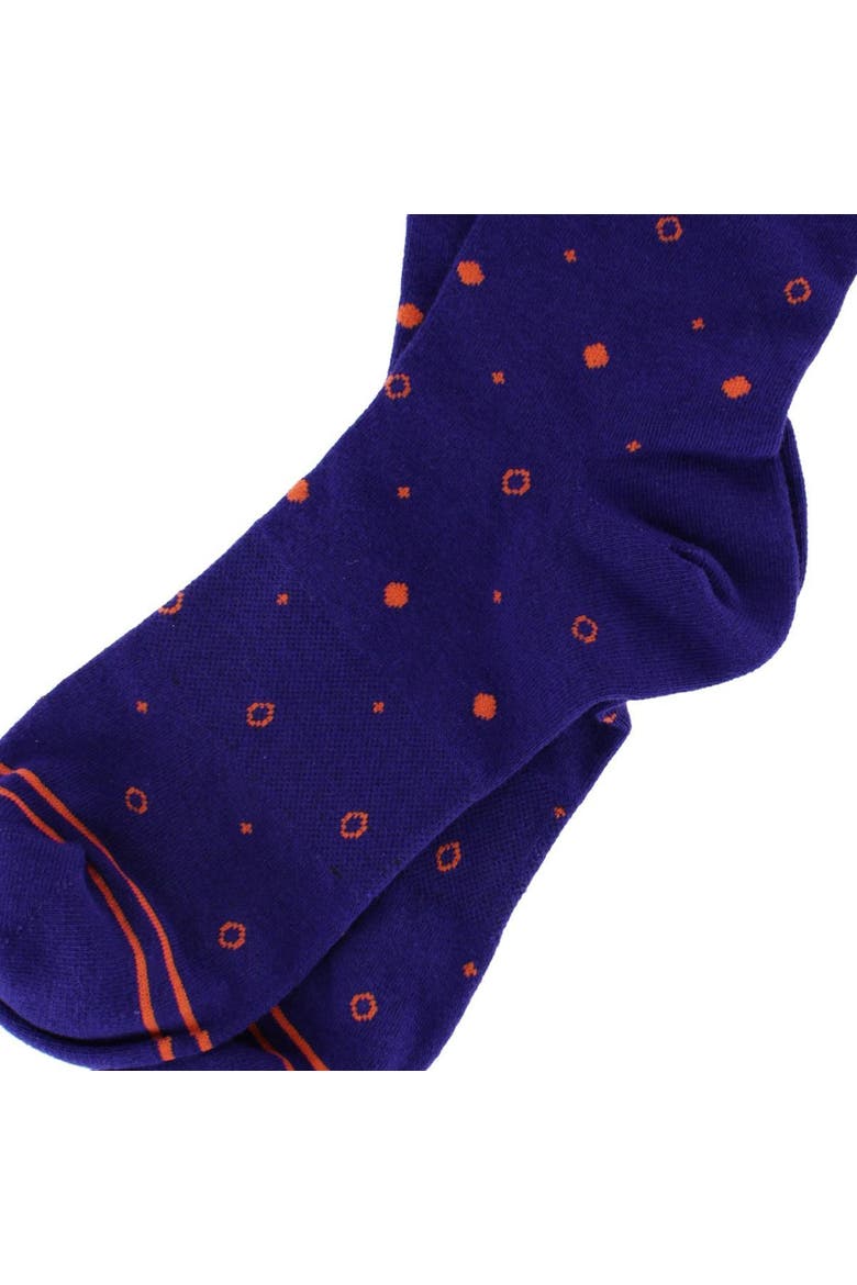 Men's Birdseye Mid-Calf Premium Novelty Dress Socks, Alternate, color, Purple