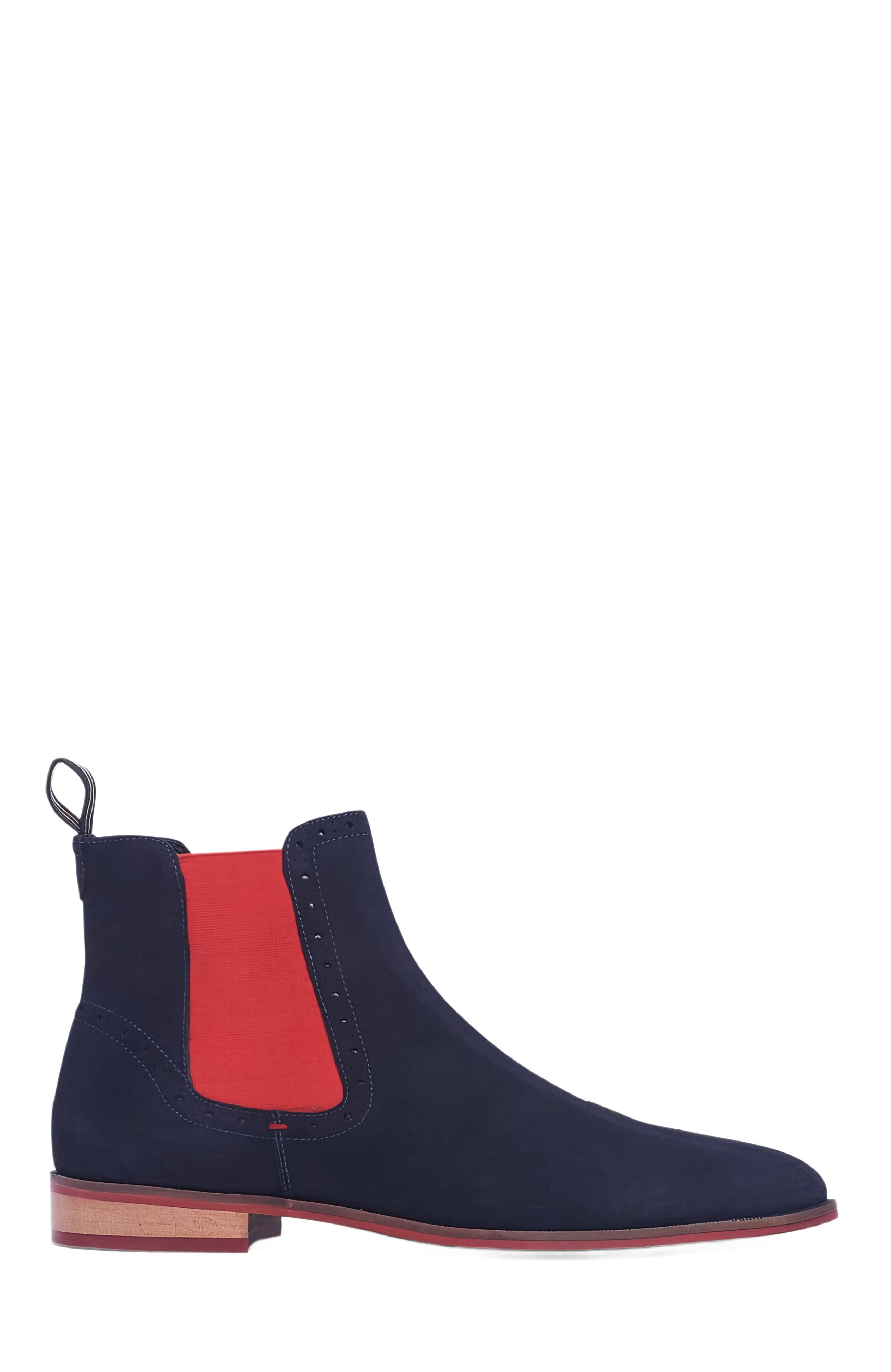 CARLOS SANTANA Mantra Chelsea Boot in Deep Blue Suede 