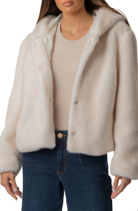 Saskia Hooded Faux Fur Jacket