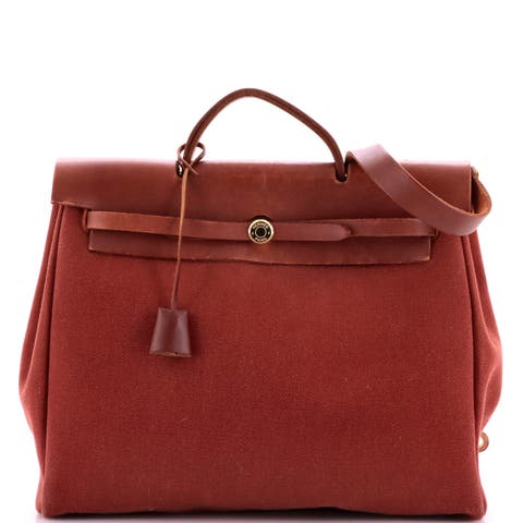 Herbag Zip Leather and Toile 39