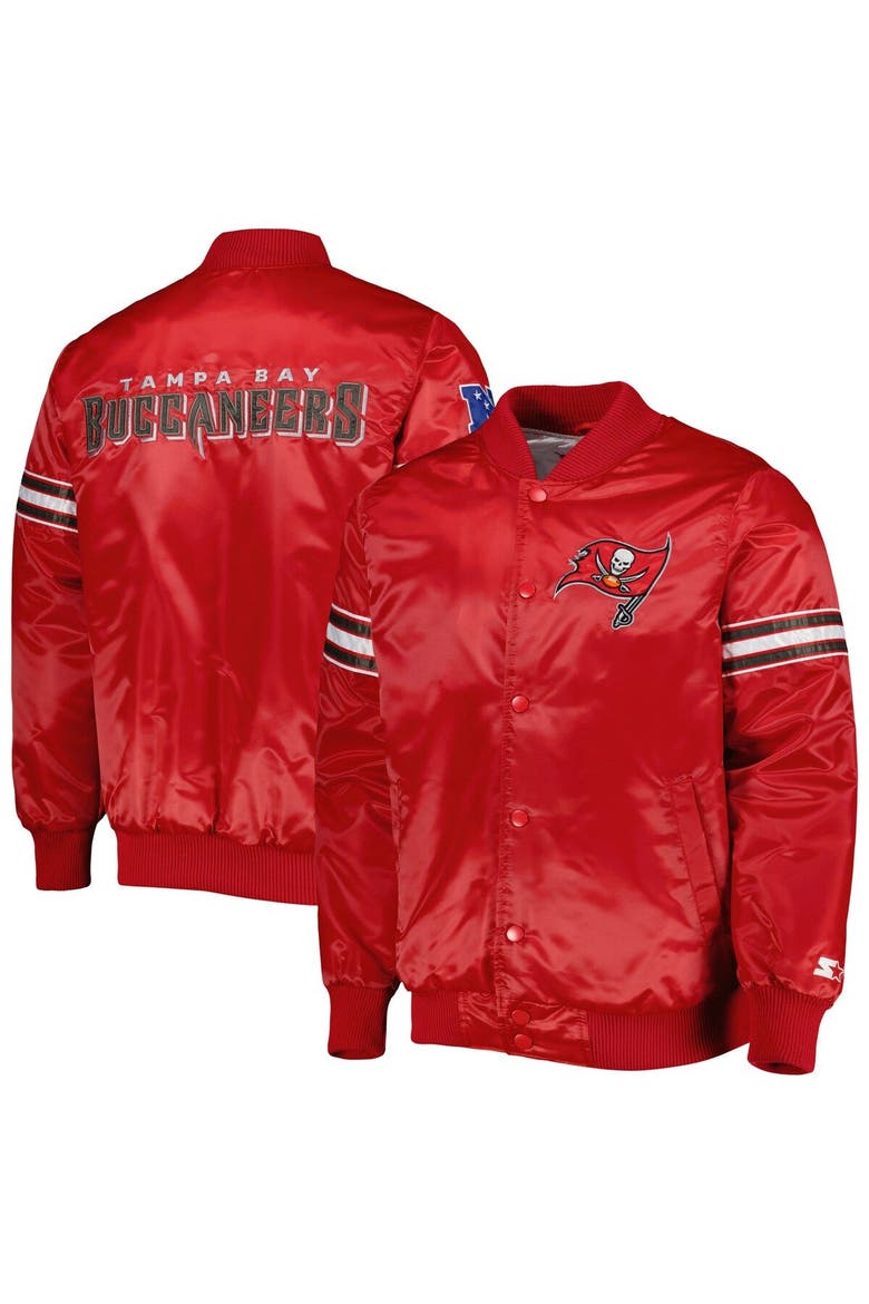 Men's Starter Red Tampa Bay Buccaneers The Pick and Roll Full-Snap Jacket, Main, color, Red