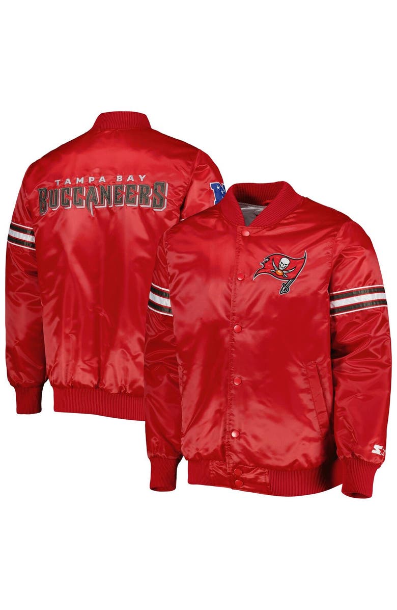 STARTER Men's Starter Red Tampa Bay Buccaneers The Pick and Roll Full-Snap Jacket, Main, color, Red
