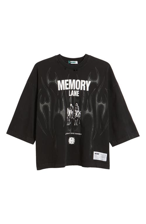 Memory Lane Storm Riders Oversize Cotton Jersey Graphic T-shirt In Black