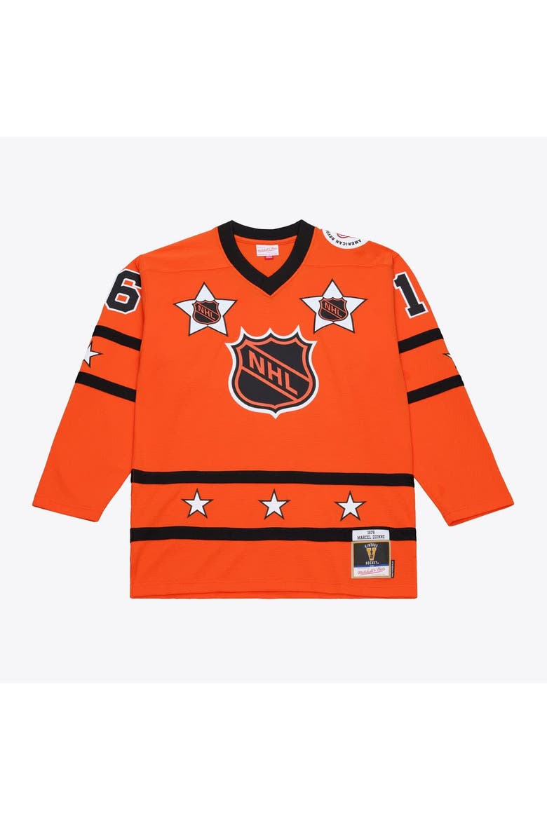Men's Mitchell & Ness Marcel Dionne Orange 1976 NHL All-Star Game Power Play Jersey, Main, color, Orange