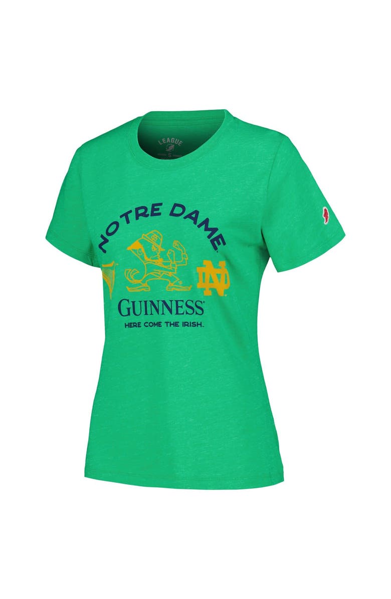 LEAGUE COLLEGIATE WEAR Women's League Collegiate Wear Green Notre Dame Fighting Irish x Guinness Arch Tri-Blend T-Shirt, Alternate, color, 