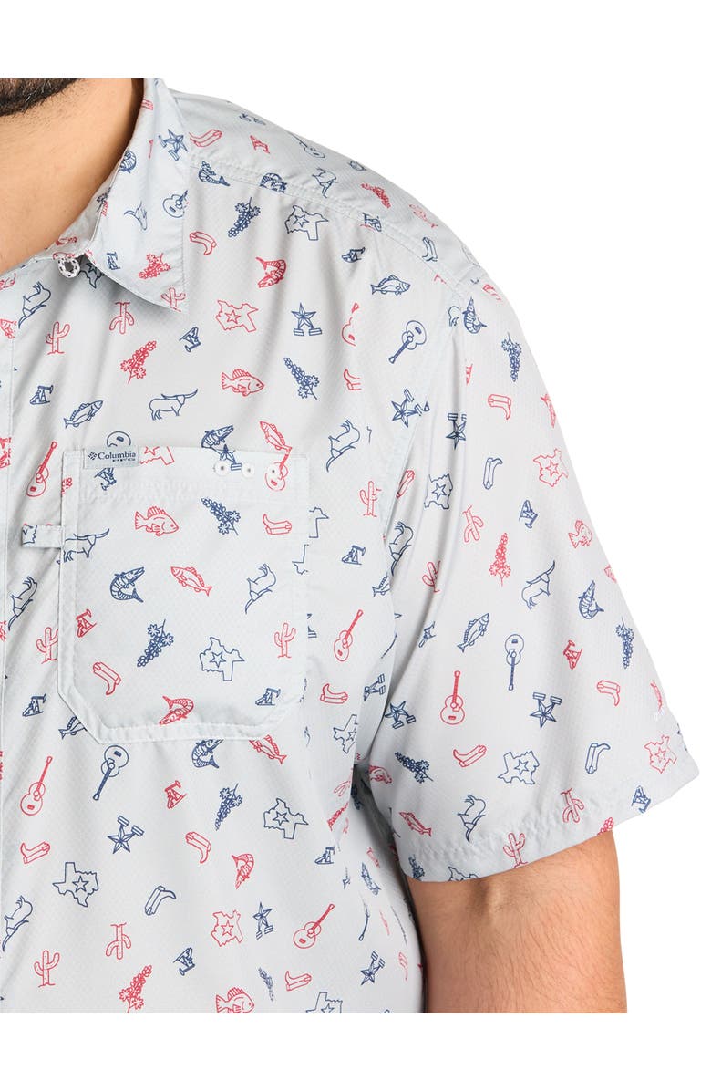 Columbia Big & Tall PFG Super Slack Tecas Sport Shirt, Alternate, color, Grey