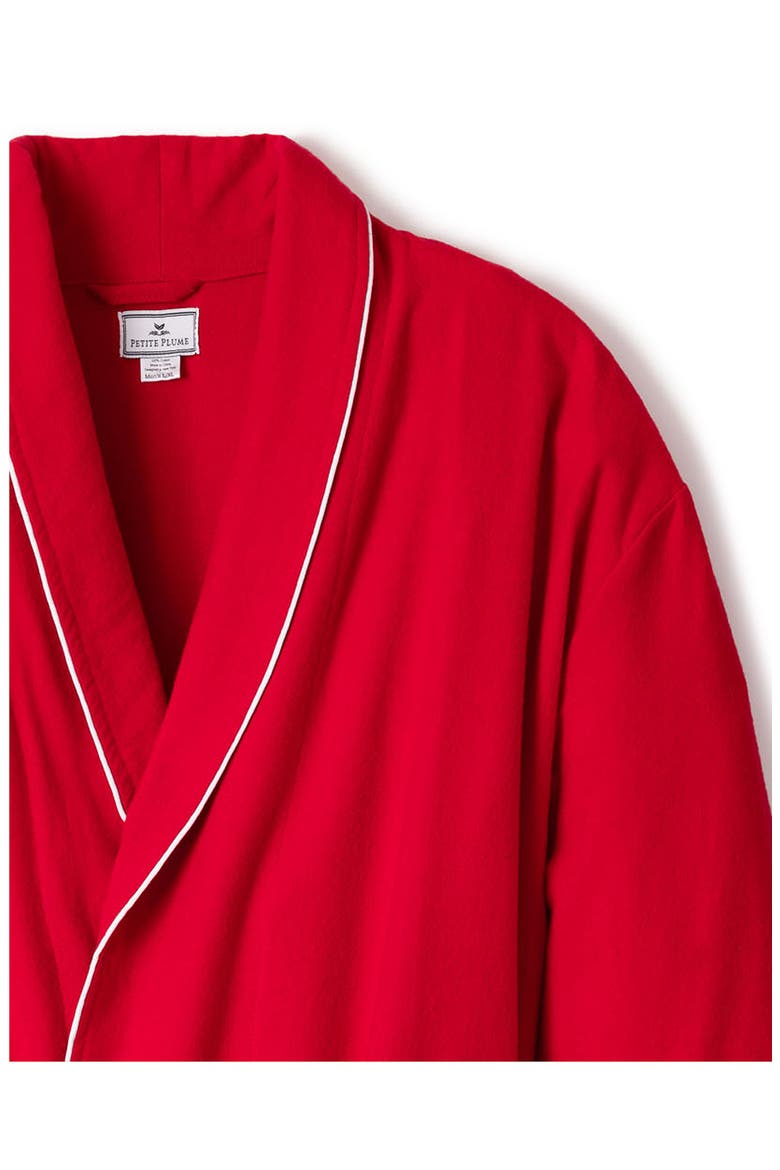Cotton Flannel Robe, Alternate, color, RED
