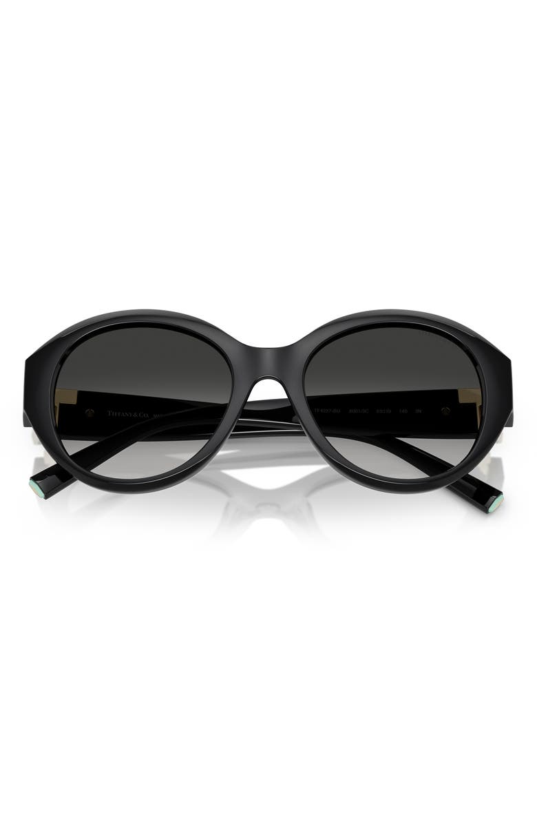 Tiffany & Co. 53mm Gradient Round Sunglasses, Alternate, color, Black