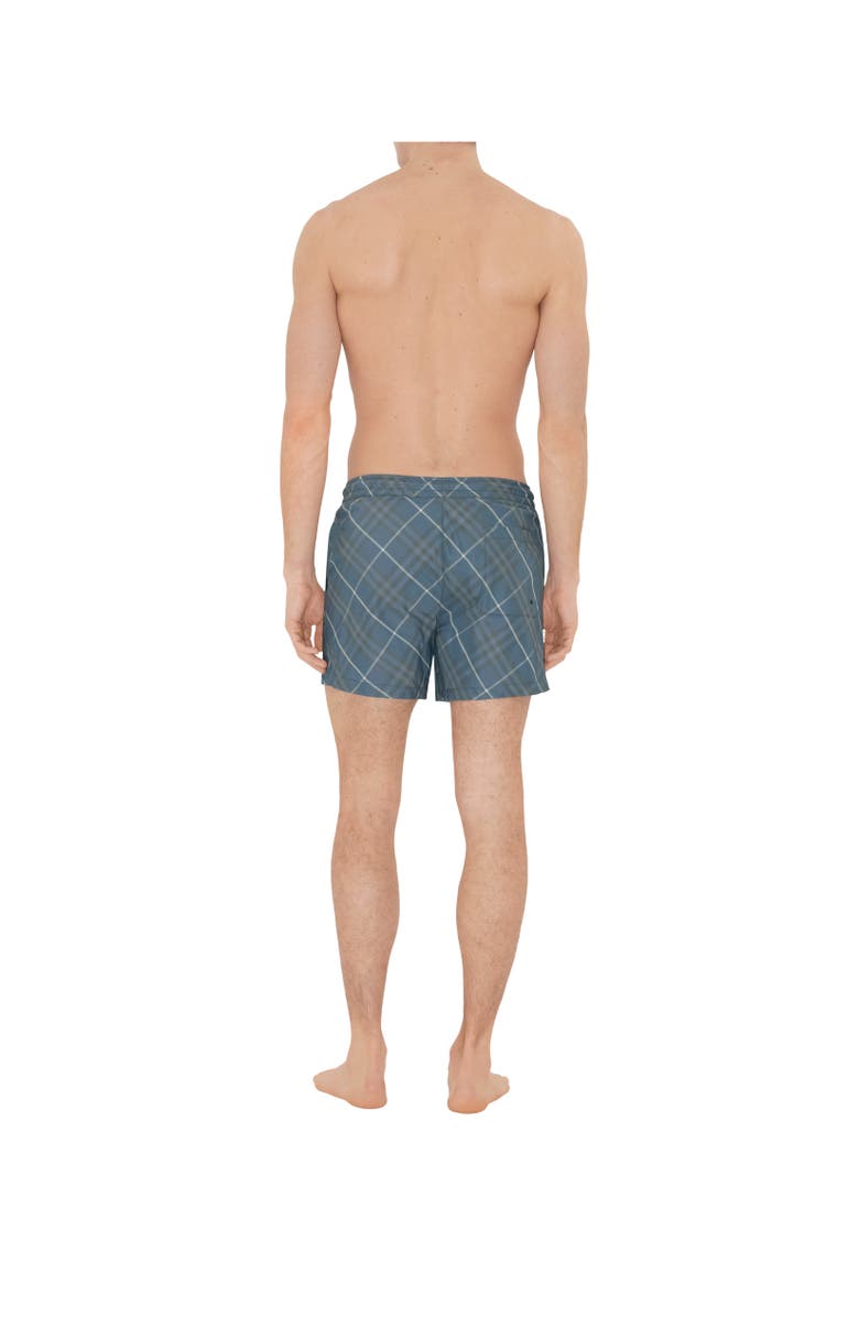 Burberry Check Swim Shorts, Alternate, color, Pewter