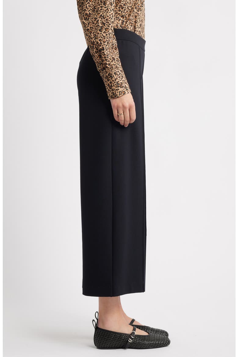Wide Leg Crop Ponte Pants, Alternate, color, BLACK