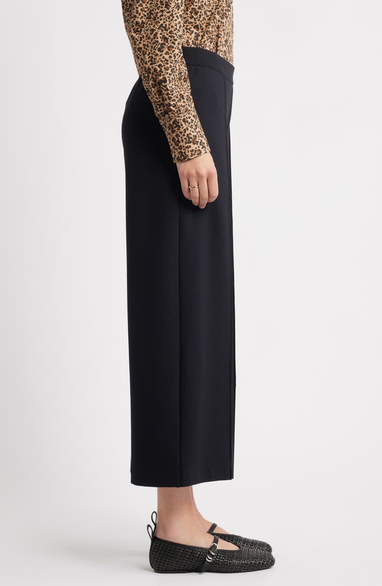 Wide Leg Crop Ponte Pants