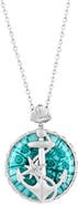 SIMONA Sterling Silver Venetian Murano Glass Pendant Necklace