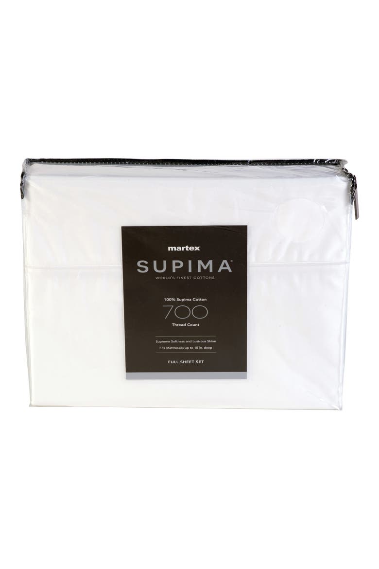 Iris 700 Thread Count 100% Supima Cotton Sheet Set, Main, color, BRIGHT WHITE