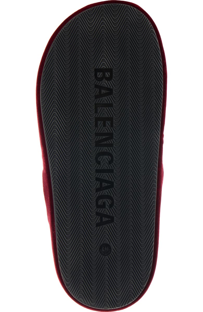 Balenciaga Jet Lag Velvet Platform Flip Flop, Alternate, color,