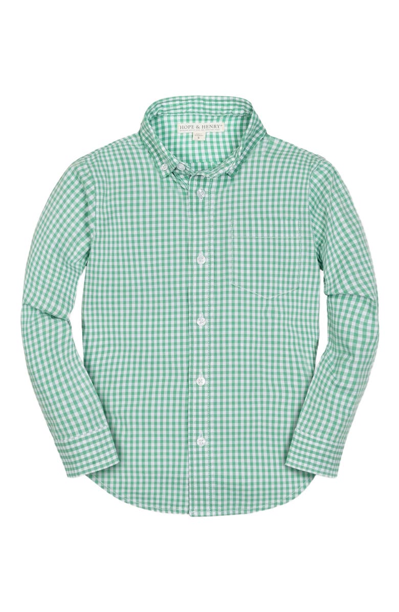 Hope & Henry Kids' Organic Stretch Poplin Long Sleeve Button Down Shirt, Main, color,