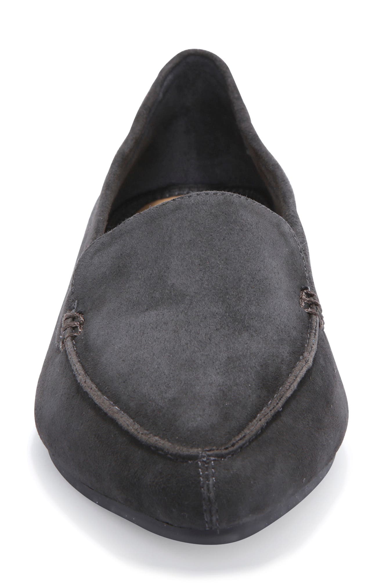 Audra Loafer Flat, Alternate, color, DARK GREY SUEDE
