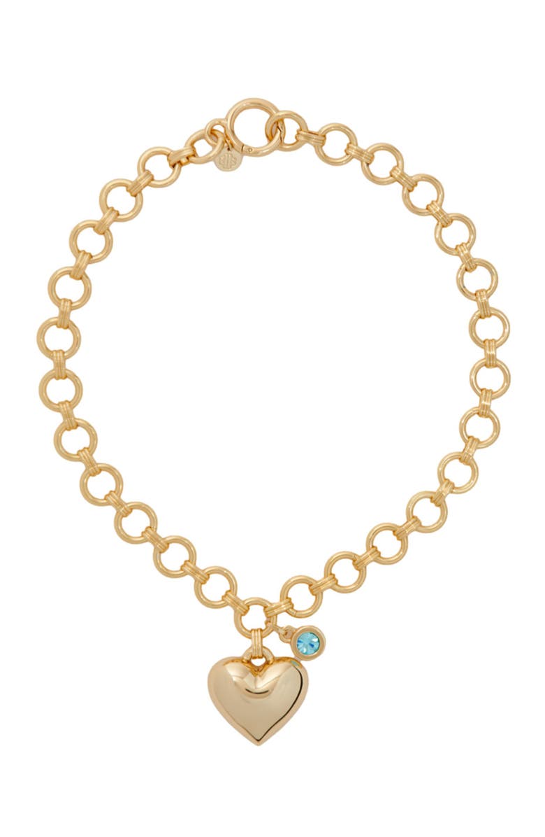 maje Gold heart necklace, Main, color, 