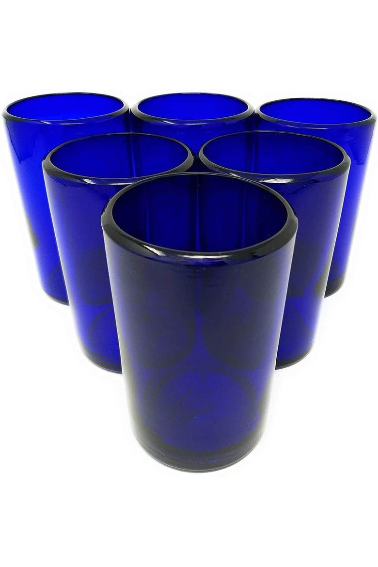 Water Glasses - Set of 6, Main, color, Cobalt
