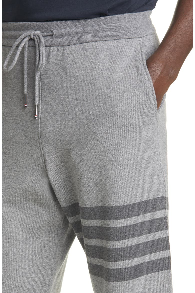 Tonal 4-Bar Cotton Joggers, Alternate, color, MED GREY