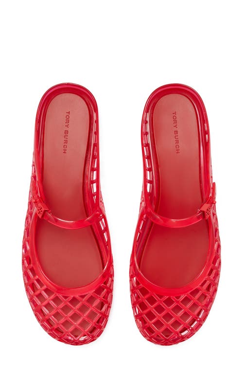 Shop Tory Burch Mellow Mary Jane Jelly Mule In Red Volcano/red Volcano