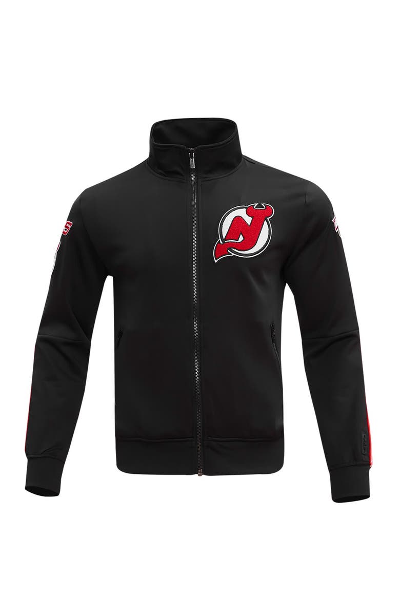 PRO STANDARD Men's Pro Standard Black New Jersey Devils Classic Chenille Full-Zip Track Jacket, Alternate, color, 