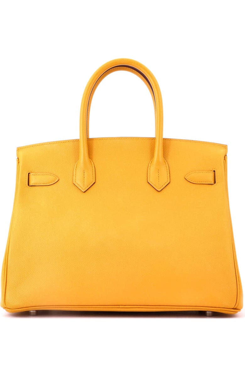 Pre-Owned Hermes Birkin Handbag Yellow Epsom with Palladium Hardware 30, Alternate, color, Jaune Ambre