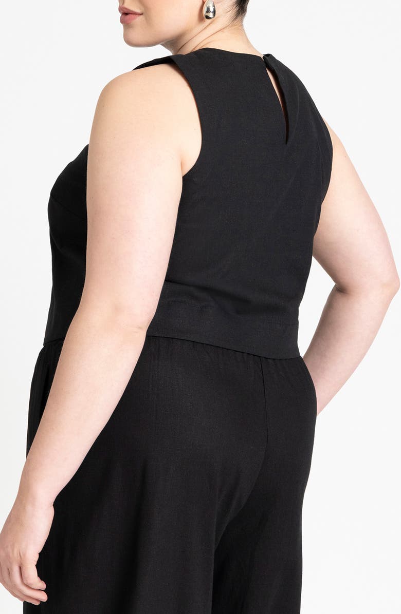 ELOQUII Sleeveless Crop Top, Alternate, color, 