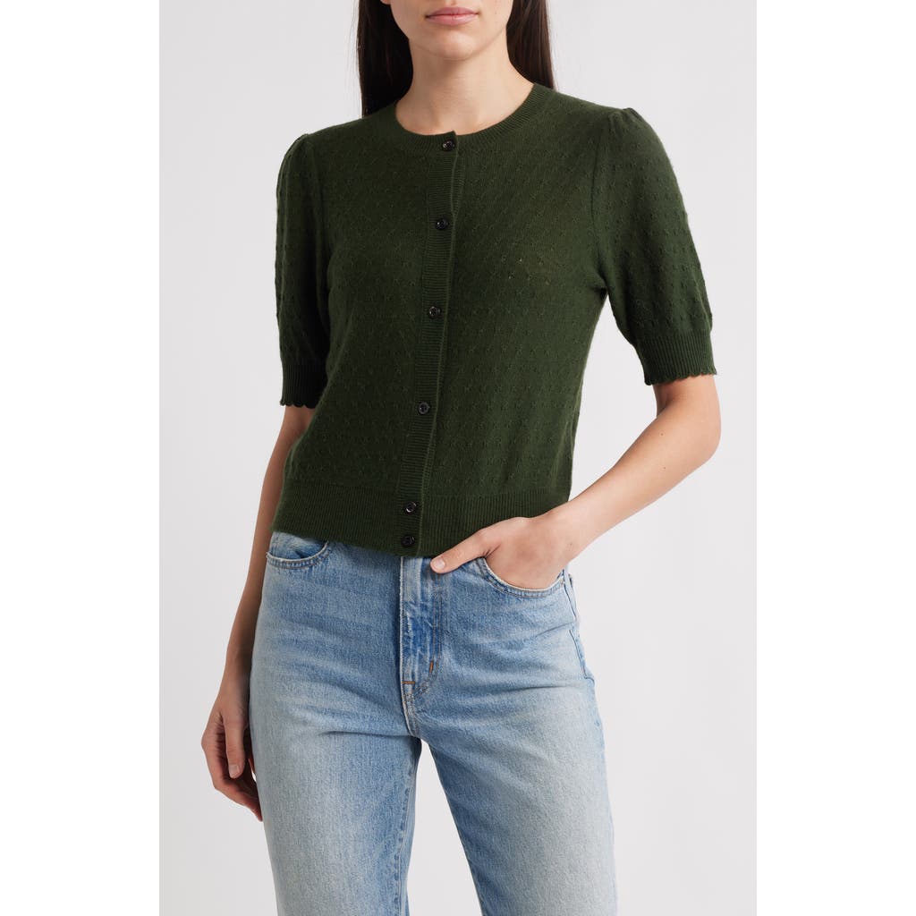 Frame The Pointelle Wool & Cashmere Cardigan
