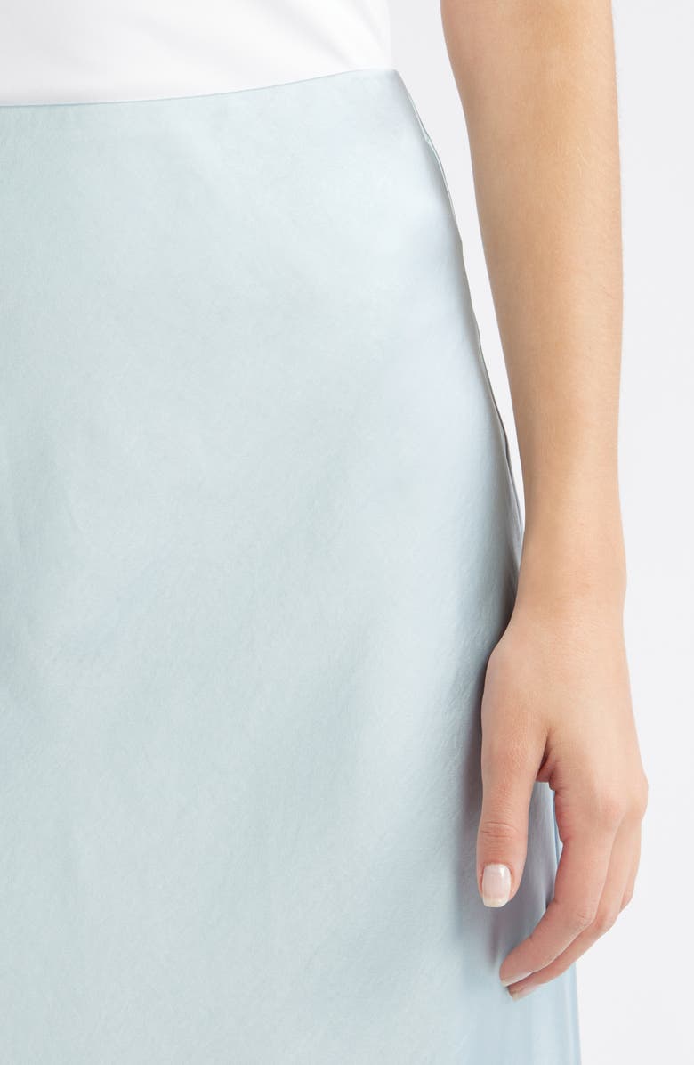 Open Edit Satin Maxi Skirt, Alternate, color, Blue Cloud
