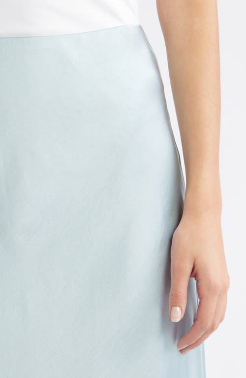 Open Edit Satin Midi Skirt In Blue