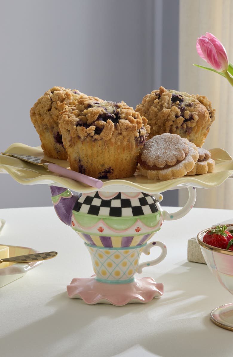 MACKENZIE CHILDS Wonderland Cake Stand, Alternate, color, Multi