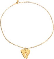 UNODE50 Short 18K Gold-Plated Necklace with Wing Detail