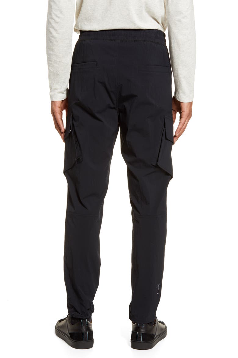 Stretch Nylon Cargo Pants, Alternate, color, BLACK