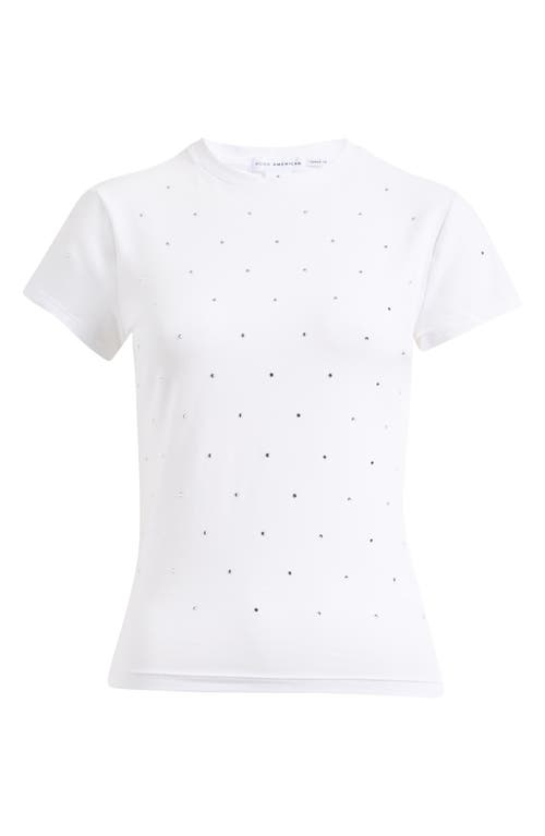 Good American Crystal Baby Tee In White001