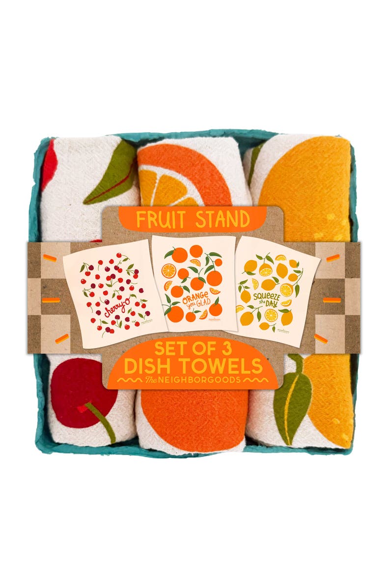 The Neighborgoods Fruit Stand - Dish Towel Set of 3, Main, color, NO COLOR