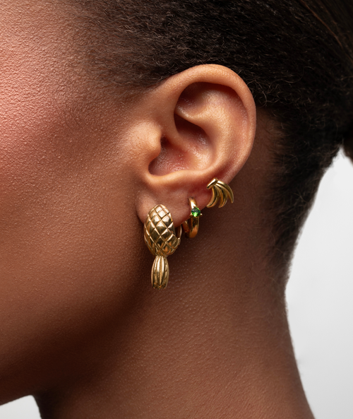 Hey Harper Pineapple Earrings In Gold