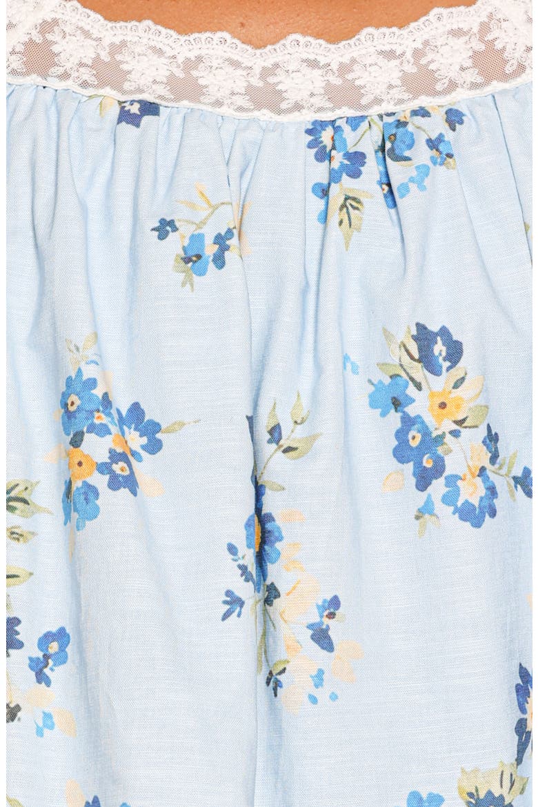 Fawna Shorts Set, Alternate, color, BLUE FLORAL