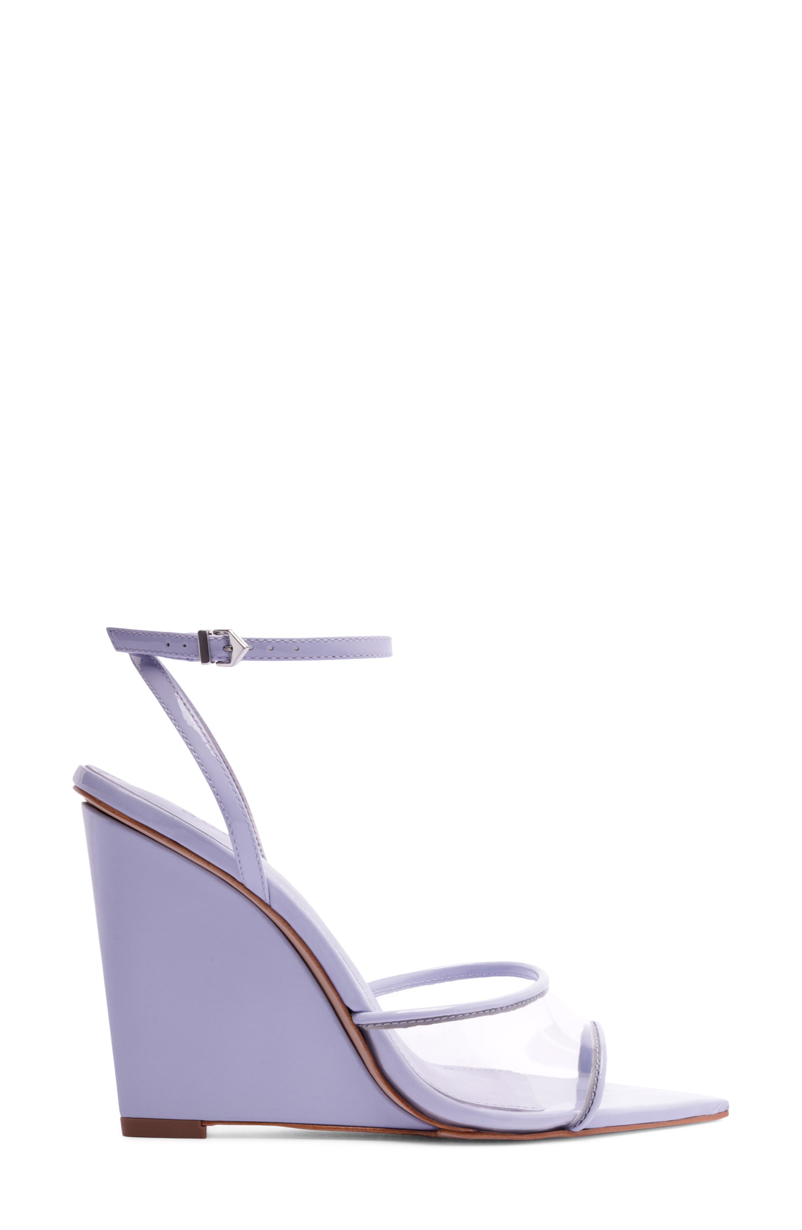 Schutz Elodie Ankle Strap Wedge Sandal, Alternate, color, Lavander Sky