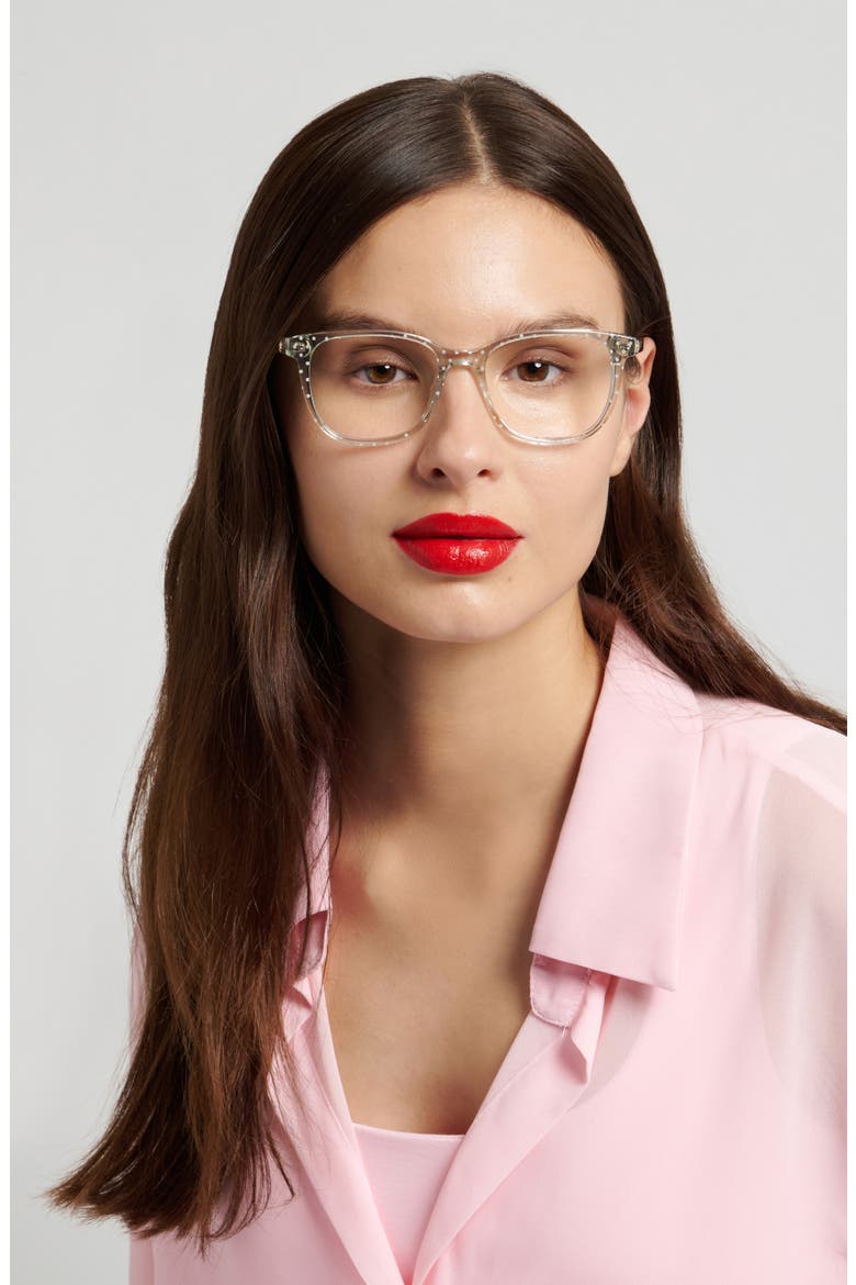 joliet 51mm square optical glasses, Alternate, color, GREEN