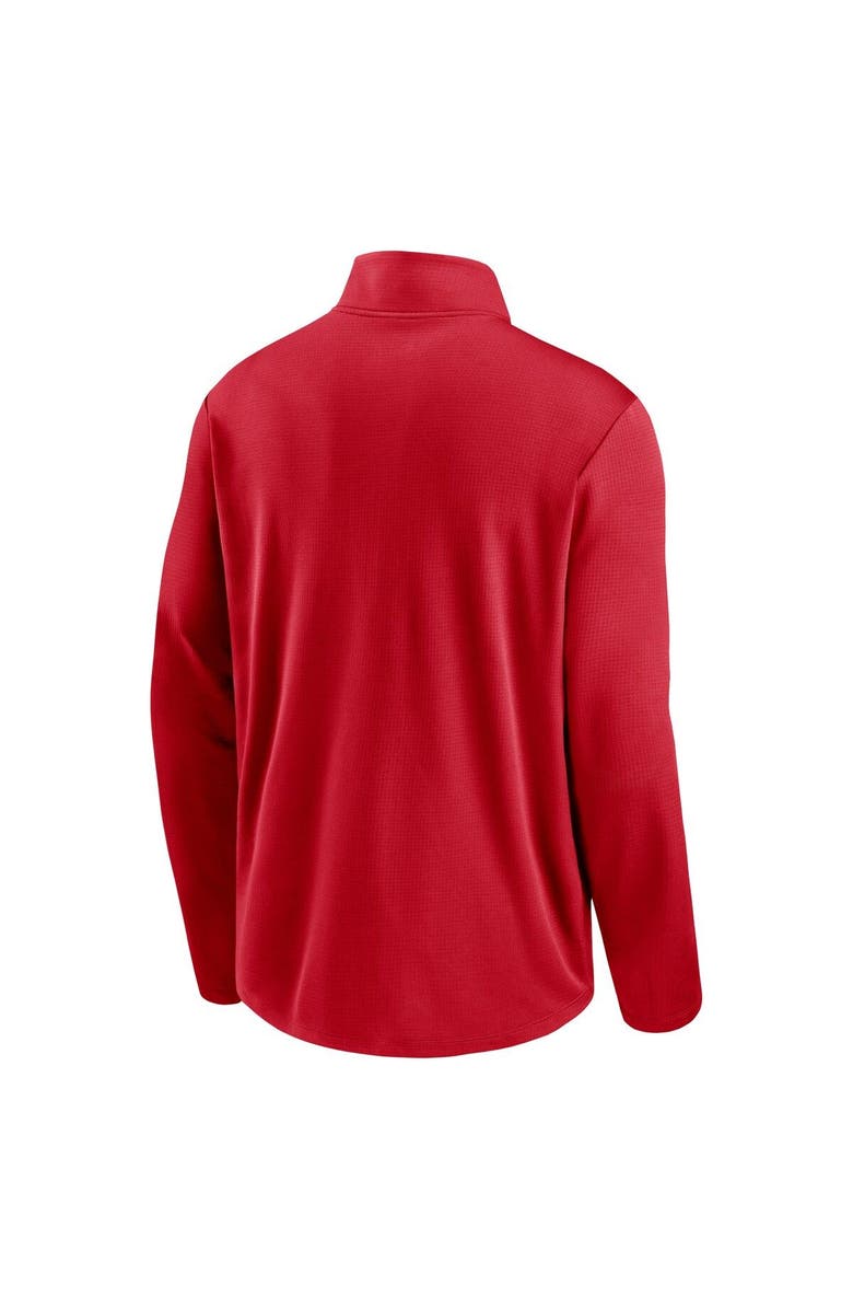 Nike Men's Nike Red Los Angeles Angels Agility Pacer Lightweight Performance Half-Zip Top, Alternate, color, Red