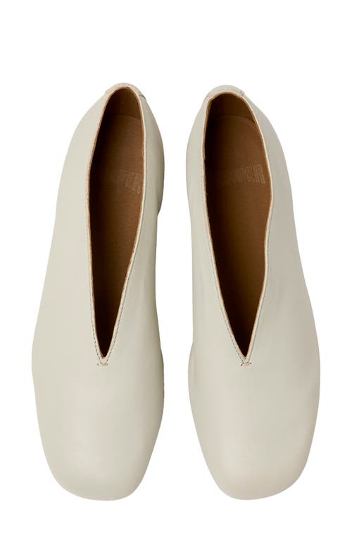 Camper Casi Myra Leather Flat Pumps In Neutral