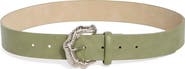 Steve Madden Textured Buckle Faux Leather Belt