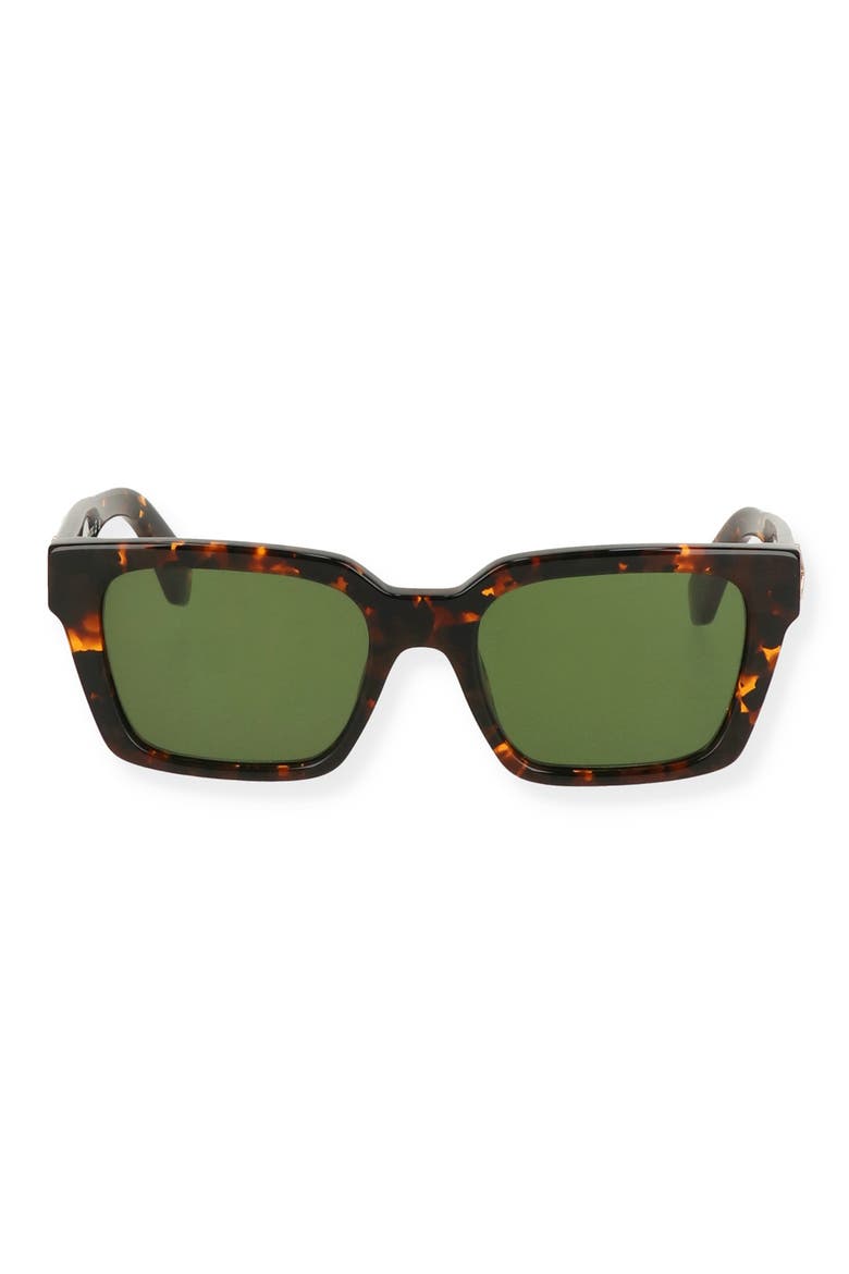 Branson 53mm Square Sunglasses, Main, color, BROWN HAVANA/ GREEN