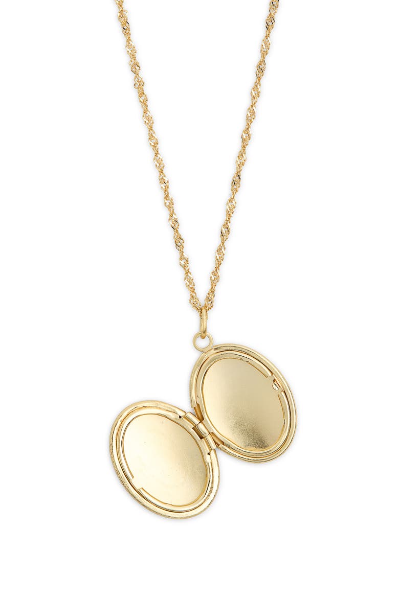 Etched Sparkle Locket Necklace, Alternate, color, GOLD