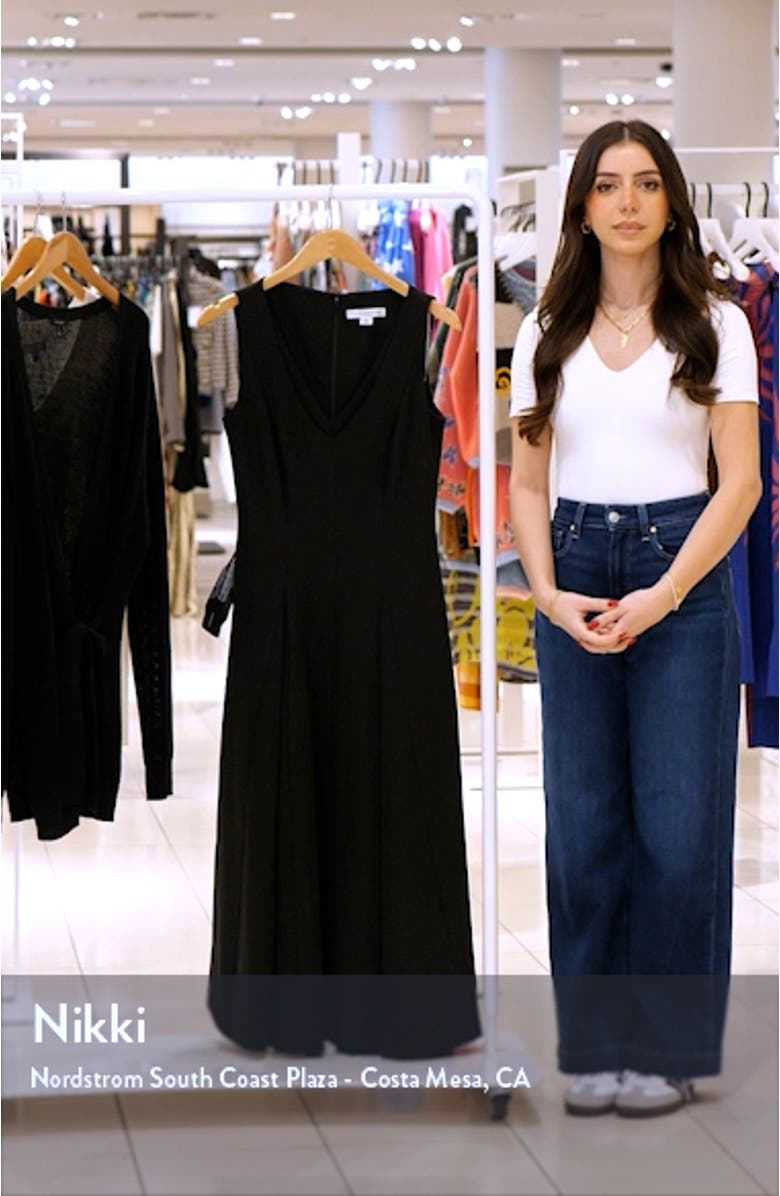 Wanda Sleeveless V-Neck Fit & Flare Midi Dress, sales video thumbnail