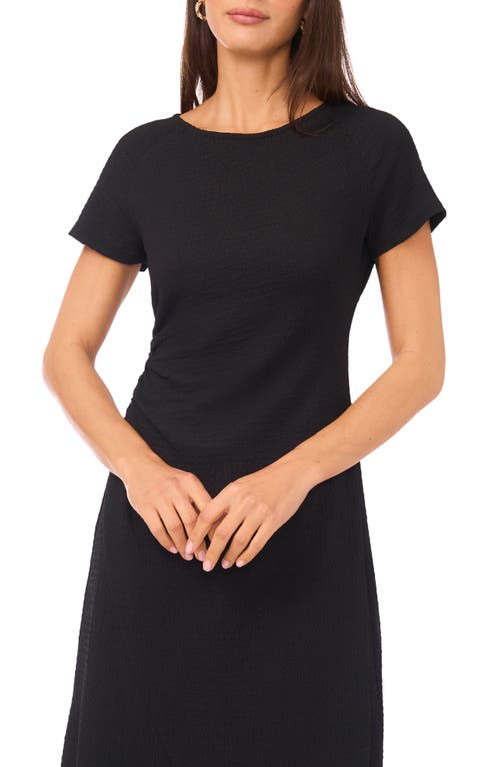 Vince Camuto Side Ruched Stretch Cotton Maxi Dress In Brown