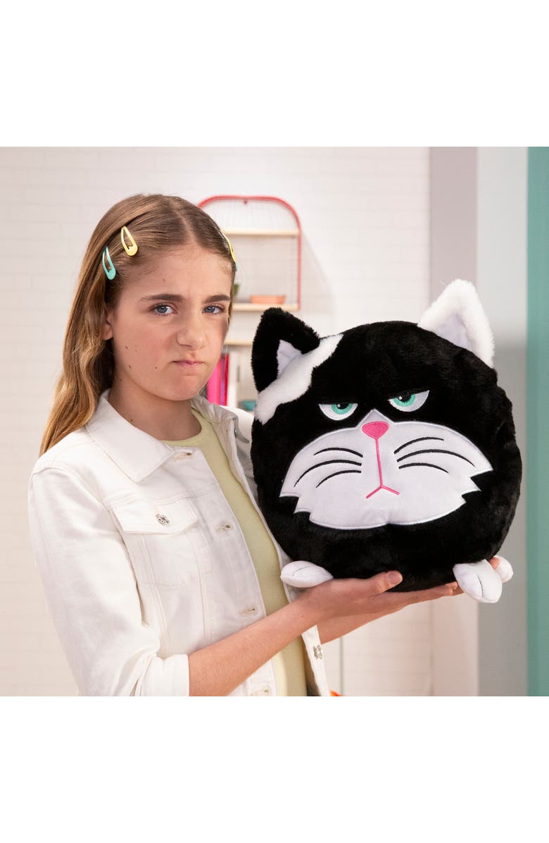 Hangry Petz Bella Black Cat 12 Inch Animal Plush, Squeeze Tummy For Sounds, Alternate, color, Multicolored